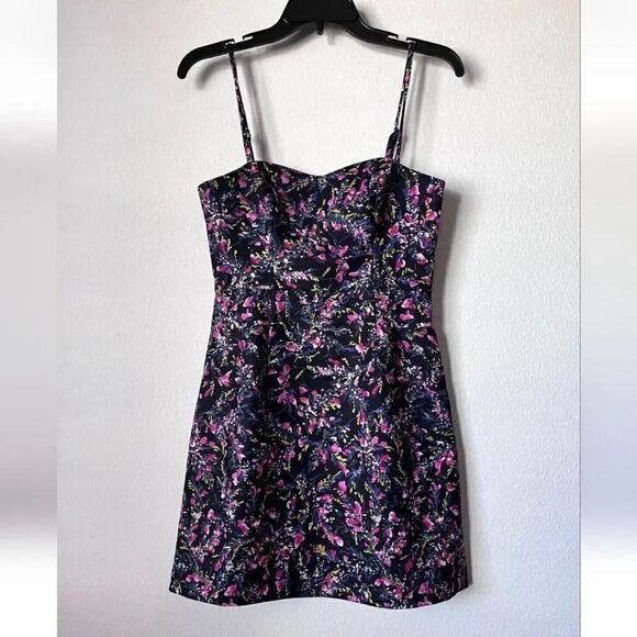 NEW French Connection Whisper Light Sweet Floral Mini Dress in Black Size 12 - Picture 3 of 12